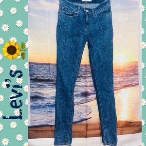 Levi’s 710 Super Skinny Snake Print Jeans Dark